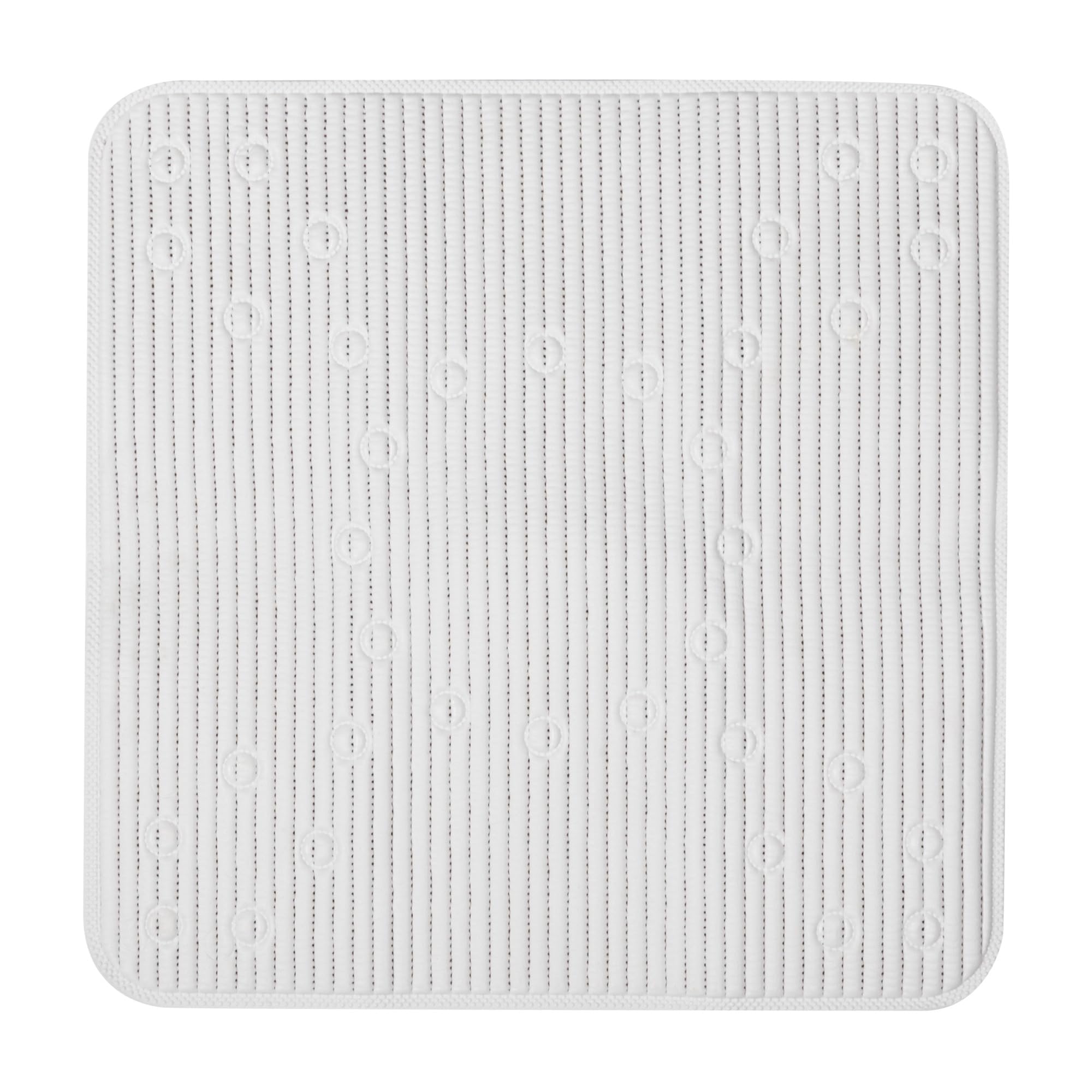 Clorox By Duck Brand Cushioned Foam Shower Mat, Non Slip Bathtub Mat With Suction Cups For Comfort And Safety, Fits Square Showe